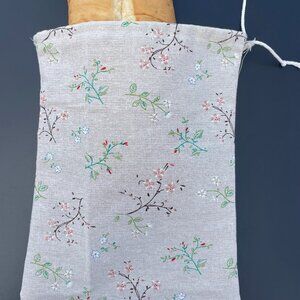 Linen Bread Bag, Bread Bag with Drawstring for Homemade Sourdough Bread Produce